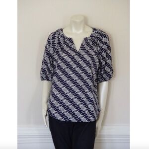 Diane Von Furstenberg Keoni Cavallo Cotton Blouse SZ 2